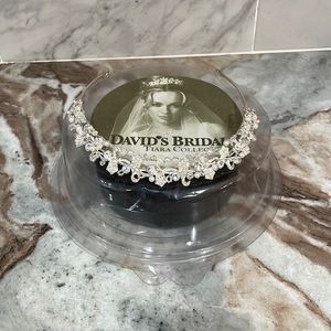 Davids Bridal Crystal Rhinestone Pearl Floral Swirl Tiara Bridal Crown 2002